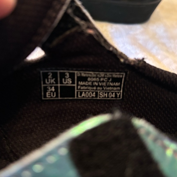 Dr. Martens Iridescent Rainbow Crinkle Leather Mary Jane Shoes. - Picture 5 of 10